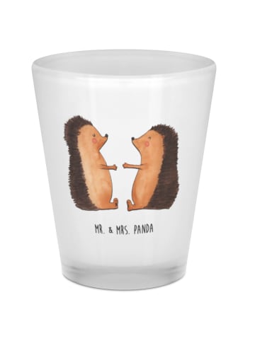 Mr. & Mrs. Panda Shot Glas Igel Liebe ohne Spruch in Transparent