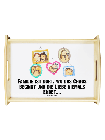 Mr. & Mrs. Panda Serviertablett Igel Familie mit Spruch in Weiß