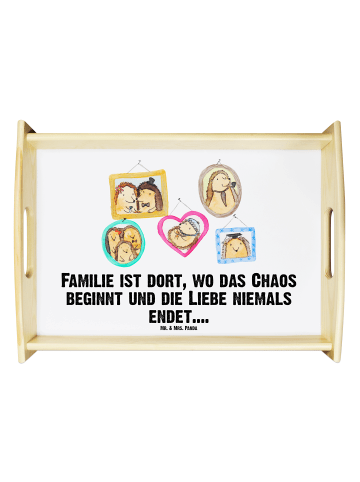 Mr. & Mrs. Panda Tablett Igel Familie mit Spruch in Weiß