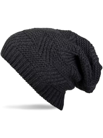 styleBREAKER Strick Beanie Mütze in Dunkelgrau