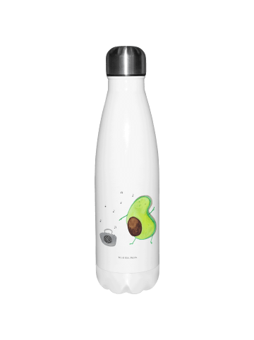 Mr. & Mrs. Panda Thermosflasche Avocado Tanzen ohne Spruch in Weiß