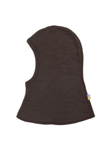 Schlupfmütze aus Merinowolle/Seide doppellagig in dark brown