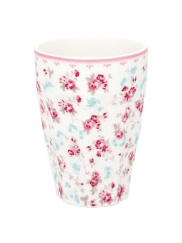 Greengate FRENCH Latte Cup ELSY Weiß mit Blumen