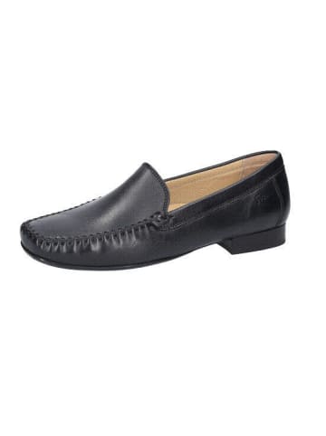 Sioux Mokassin Slipper in schwarz