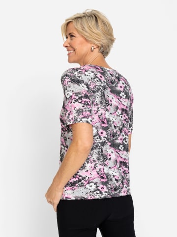 WITT WEIDEN Shirt in grau-rosé-bedruckt