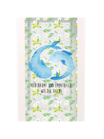 Mr. & Mrs. Panda Laterne Sternzeichen Fische mit Spruch in Transparent