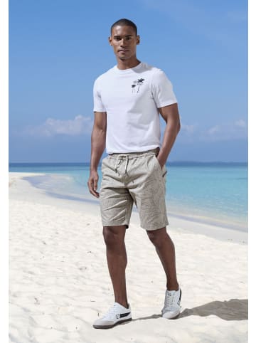 John Devin Shorts in beige bedruckt