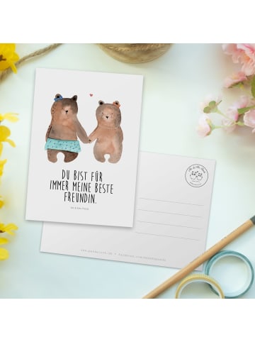 Mr. & Mrs. Panda einzelkarte Bär Freundin mit Spruch in Weiß