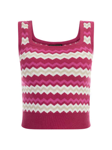 faina Strick Tank Top in Pink Mehrfarbig