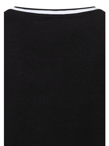 More & More Blusenshirt mit Kontrastabschlüssen in black