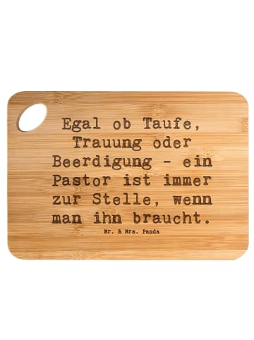 Mr. & Mrs. Panda Servierbrett Spruch Pastor Begleiter mit Spruch in Braun
