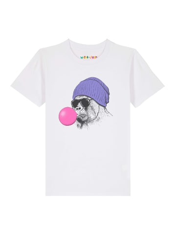 wat? Apparel T-Shirt Gorilla Kaugummi in Weiß