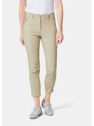 GOLDNER Kurzgröße:  Hose Elastische Hose mit extra Nähten in stein