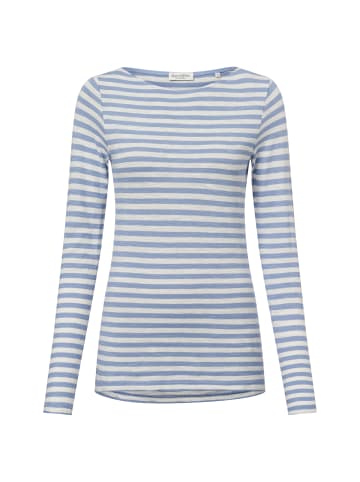 Marc O'Polo Langarmshirt in hellblau weiß