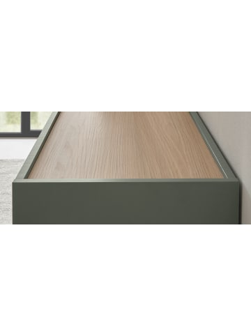 Furn.Design Wohnwand Salbei grün, Barista Eiche Set 5-teilig mit XXL TV-Board 340 cm