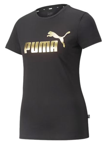 Puma T-Shirt 'Essentials+' in schwarz