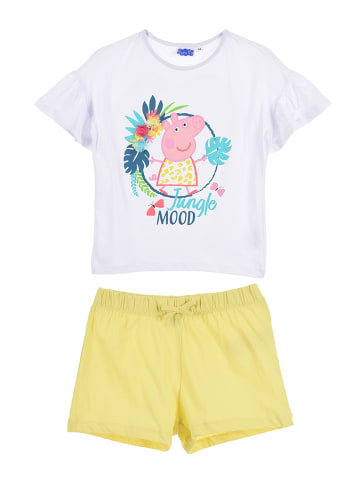 Peppa Pig 2tlg. Outfit: Sommer-Set  T-Shirt und Shorts in Gelb