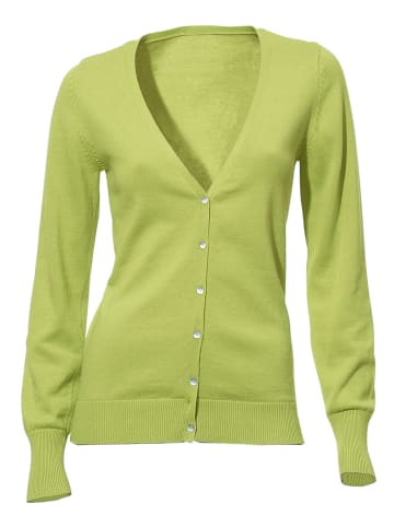 Heine Feinstrickjacke in kiwi