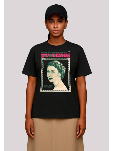 F4NT4STIC T-Shirt TV Times Queen Elizabeth II 1957 Cover in off black