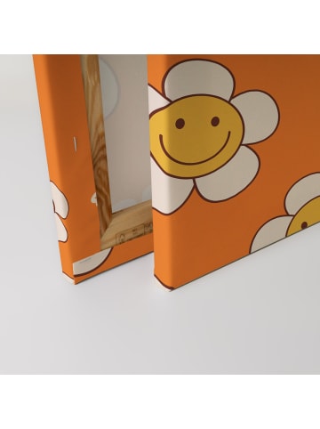 A.S. Création Leinwandbild Canvas Flower Power Orange