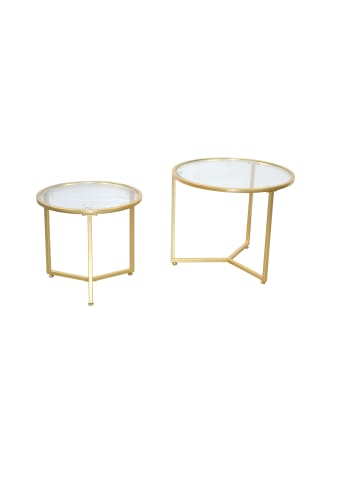 möbel-direkt 2tlg. Tischset Luna in goldfarben
