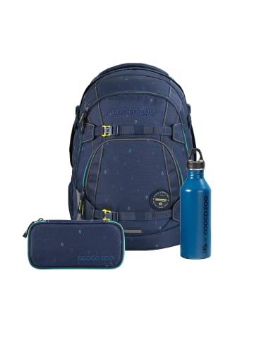 Coocazoo Schulrucksack-Set MATE Trinkflasche in Happy Raindrops