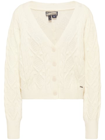 DreiMaster Damen Strickjacke in Wollweiss