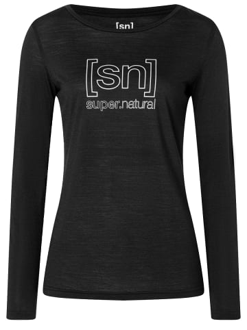 super.natural Merino Longsleeve in schwarz