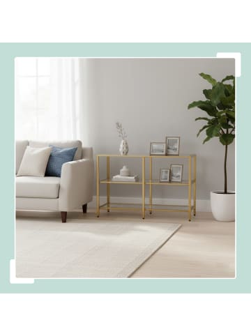 relaxdays Konsolentisch in Gold - (B)100 x (H)73 x (T)30 cm