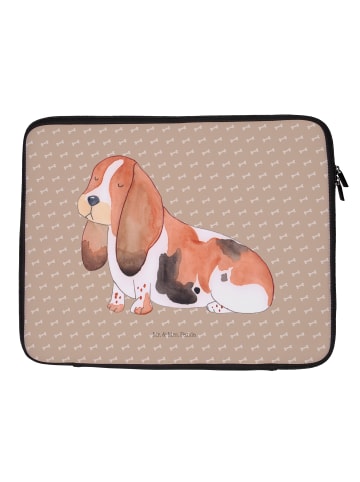 Mr. & Mrs. Panda Laptop Sleeve Hund Basset Hound ohne Spruch in Hundeglück