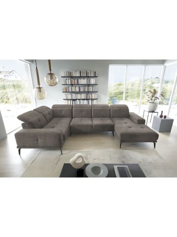 MF Design Nevido Recamiere Links in Mausgrau -  (L) 201 x (B) 350 x (H) 77 cm