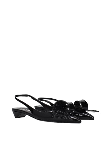 PRADA Schwarz Leder Flach Sandalen