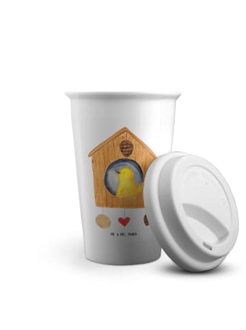 Mr. & Mrs. Panda Kaffeebecher To Go Vogelhaus Home ohne Spruch in Weiß