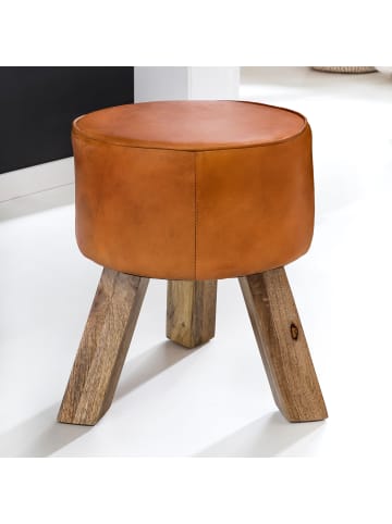 KADIMA DESIGN Design Sitzhocker WL5.102 Holz 37x45x37 cm Modern Fußhocker Rund,