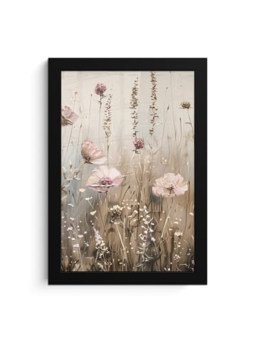 MuchoWow Poster mit Bilderrahmen Beige