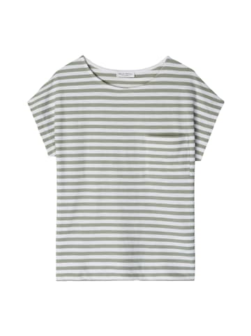 Marc O'Polo Gestreiftes T-Shirt regular in Medium Green