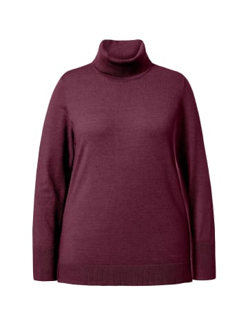 Ulla Popken Pullover in dunkle beere
