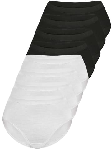 Sassa 8er Sparpack Slip Midi in black white