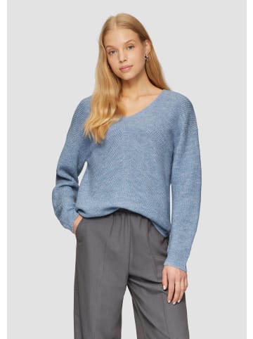 QS Strickpullover langarm in Blau