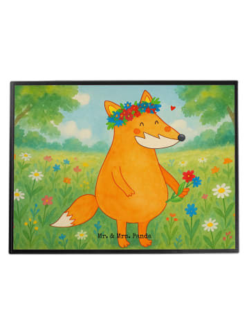 Mr. & Mrs. Panda Schreibunterlage Fuchs Blumen Design ohne Spruch in Weiß