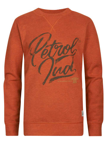 Petrol Industries Sweater mit Aufdruck Wheaton in Orange
