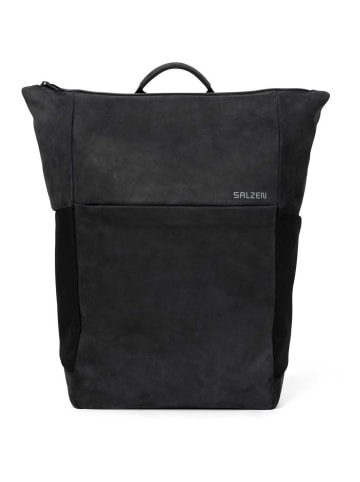 SALZEN Rucksack Vertiplorer Leather Charcoal Black in scharz
