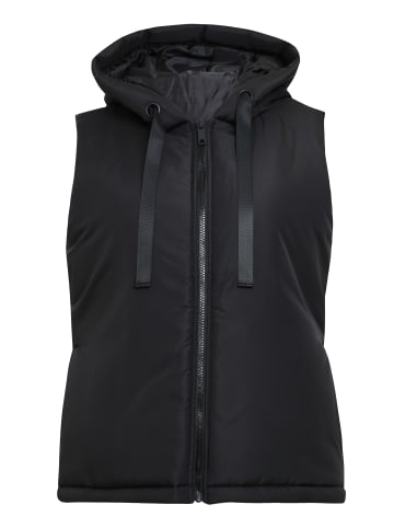 Threadbare Steppweste Shelly Hooded in Schwarz