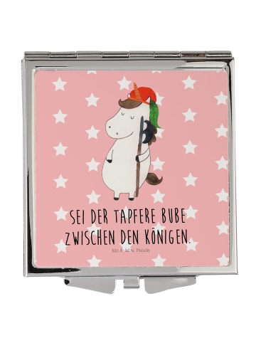 Mr. & Mrs. Panda Taschenspiegel Einhorn mit Spruch in Rot Pastell