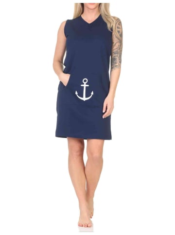 NORMANN Nachthemd Strandkleid Maritimer Look - 85932 in marine