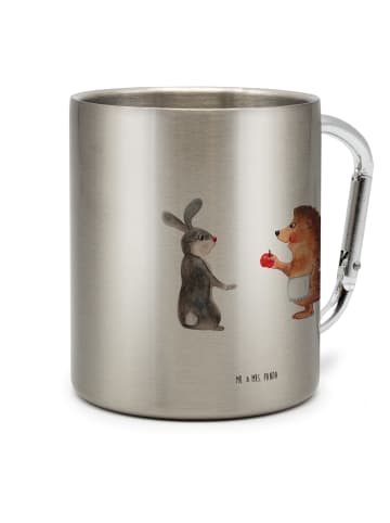 Mr. & Mrs. Panda Reisebecher Hase Igel ohne Spruch in Silber