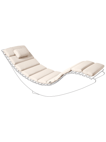 Beliani Auflagen BRESCIA PREMIUM in Beige - (W) 60 x (H) 5 x (L) 180 cm
