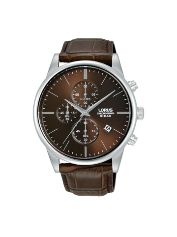 Leder Chronograph Lorus Silber