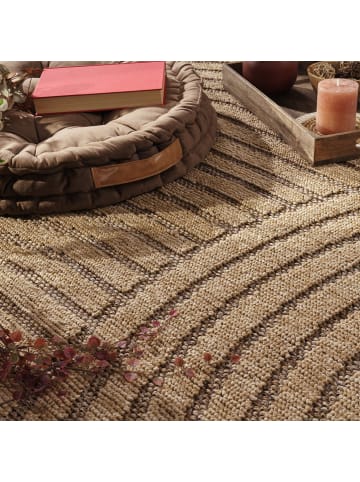 KADIMA DESIGN Outdoor Teppich Natur Balkon, Terrasse in Beige