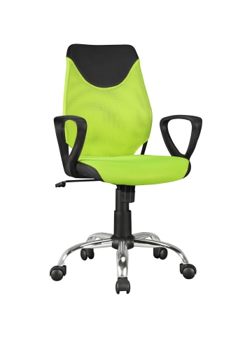 KADIMA DESIGN Kinder-Schreibtischstuhl TERNI Schwarz Limette für Kinder ab 6 mit in Grün